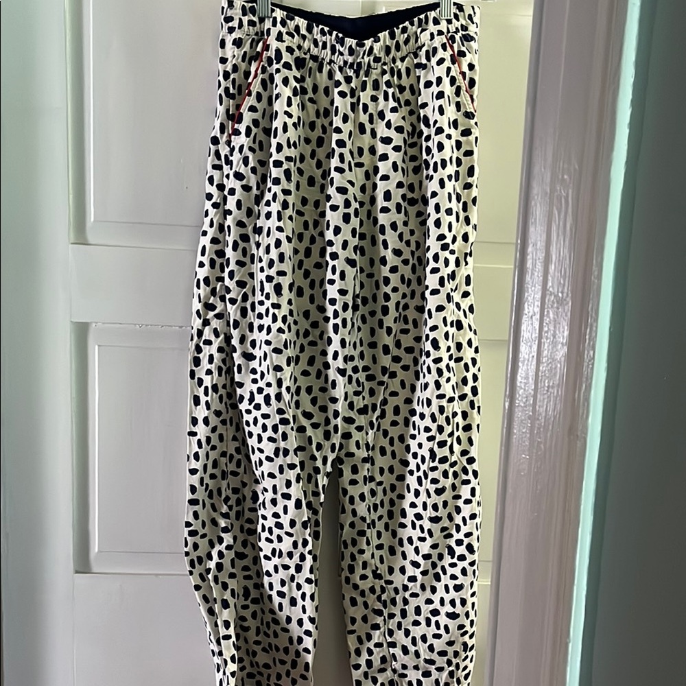 Aerie Black and White Polka Dot Pajama Pants